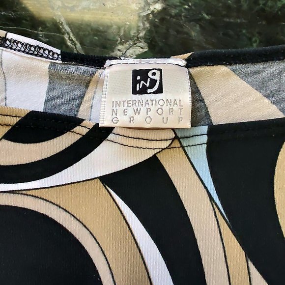 Abstract Multicolor Ruffle Belted Top M - Picture 12 of 12